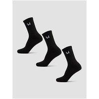 Myprotein Unisex Crew Socks (3 Pack) - Black