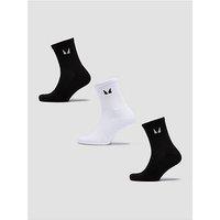 Myprotein Unisex Crew Socks (3 Pack) - Black/White