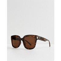 New Look Tortoise Effect D Frame Sunglasses - Brown