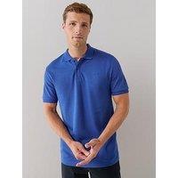 The Very Collection Short Sleeve Pique Polo Shirt - Blue