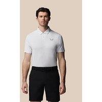 Castore Mens Striped Polo- White