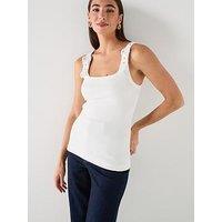Versace Jeans Couture Buckle Strap Vest Top - Cream
