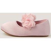 Monsoon Baby Girls Pom Flower Walker Shoes - Pink