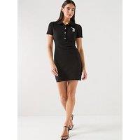 Versace Jeans Couture Patch Mermaid Polo Dress - Black