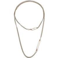 Allsaints Crystal Multi Chain Long Station Necklace - Silver
