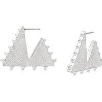 Allsaints Spike Triangle Hoop Earrings - Silver