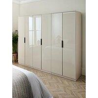 The Very Collection Palma Glass 6 Door Wardrobe