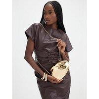 River Island Hard Shell Clutch Bag - Gold