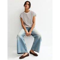 New Look Premium Real Leather High Vamp Ballerina Pumps - Brown