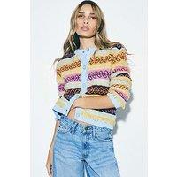 River Island Fairisle Craft Cardi - Multi