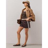 The Very Collection Side Stripe Shorts - Brown