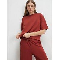 River Island Short Sleeve Premium Boxy T-Shirt - Orange