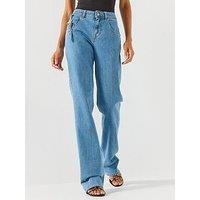 Versace Jeans Couture Wide Leg Charm Detail Jeans - Blue