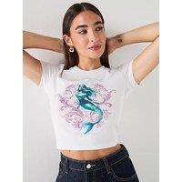 Versace Jeans Couture Crop Mermaid T-Shirt - White
