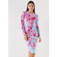 Versace Jeans Couture Placed Dress - Blue