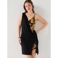 Versace Jeans Couture Drape Mini Dress - Black