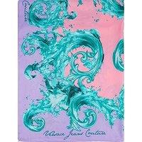 Versace Jeans Couture Printed Silk Twill Foulard Scarf - Purple