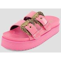 Versace Jeans Couture Double Bucket Platform Sandal - Pink