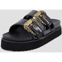 Versace Jeans Couture Double Bucket Platform Sandal - Black