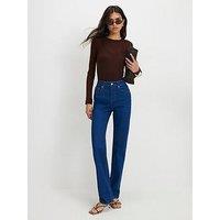 River Island Buzzy Stretch Straight - Blue