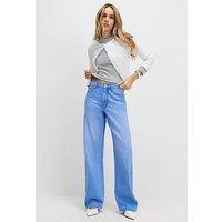 River Island Cosmo Buzzy Relaxed Straight Leg Jeans - Blue