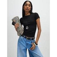 River Island Short Sleeve Texture Baby T-Shirt - Black