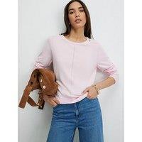 River Island Long Sleeve Knitted Top - Pink