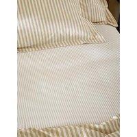 Wylder Hebden Narrow Stripe Super King Fitted Sheet Honey Yellow