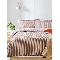 Yard Hebden Stripe 100% Cotton Duvet Set Honey Pecan