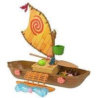 Disney Moana Floating Ocean Voyager Canoe Playset With 5 Play Areas, 9 Accessories & Animal Figure