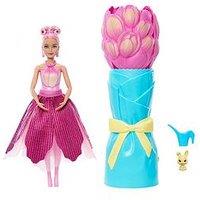 Barbie Petal Pop Scented Fashion Doll With Pink Tulip Dress, Reveal Accessories Like Bunny & More