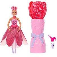 Barbie Petal Pop Scented Fashion Doll With Rose Dress, Reveal Accessories Like Bunny & More
