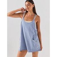 Fp Movement Womens Training Hot Shot Mini Dress With Built-In Shorts - Blue