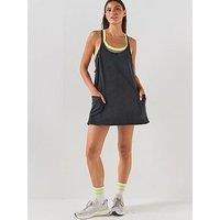 Fp Movement Womens Training Hot Shot Mini Dress With Built-In Shorts - Black