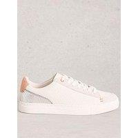 White Stuff Tori Perforated Trainer - White