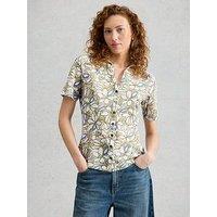 White Stuff Annie Short Sleeve Jersey Shirt - Green