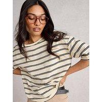 White Stuff Katya Stripe Tee - Cream