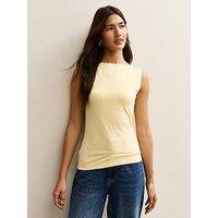 New Look Slash Neck Vest Top - Light Yellow