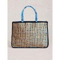 White Stuff Jasmine Weave Tote Bag - Blue