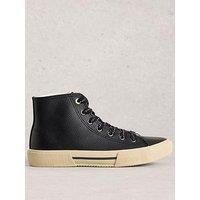 White Stuff Pippa Hi-Top Trainer - Black