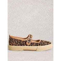 White Stuff Pippa Mary Jane Trainer - Leopard Print