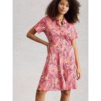 White Stuff Ria Jersey Shirt Dress - Pink