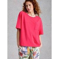White Stuff Maya Boxy Pyjama T-Shirt - Pink