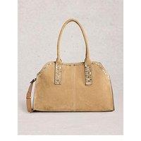 White Stuff Bryony Studded Bowling Bag - Brown