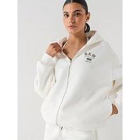 Gym King Womens Composure Bungee Hem Full Zip - Cream