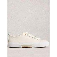 White Stuff Pippa Leather Lace Up Trainer - White