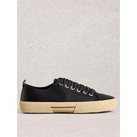 White Stuff Pippa Leather Lace Up Trainer - Black