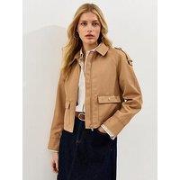 New Look Tan Short Trucker Jacket