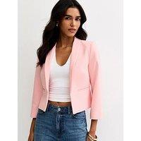 New Look Pale Pink Cropped Blazer