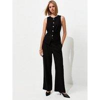New Look Linen Rich Tailored Trousers - Black